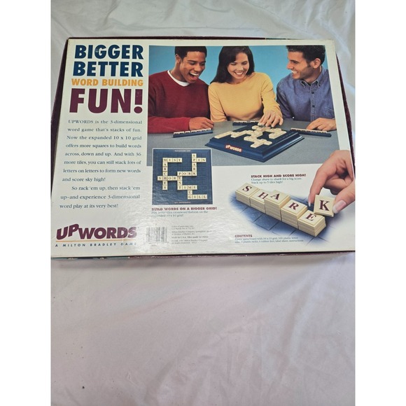 Milton Bradley 1997 UP WORDS 3-Dimensional Word Game COMPLETE! - Picture 9 of 10